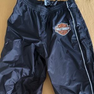 Harley-Davidson Black Nylon Rain Pants Sz small